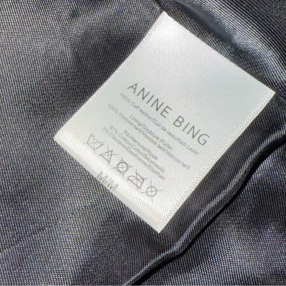 Anine Bing Quinlan Distressed Leather Moto Jacket - Picture 5 of 6